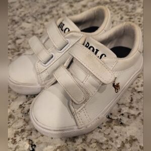 Polo by Ralph Lauren Toddler White Sneakers. EUC. size 6